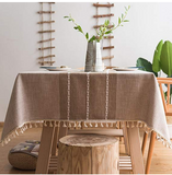 Stitching Tassel Tablecloth